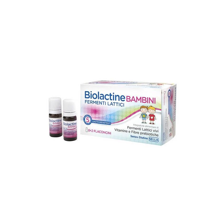 Biolactine Pediatrico: 10 Flaconi da 8ml per Bambini