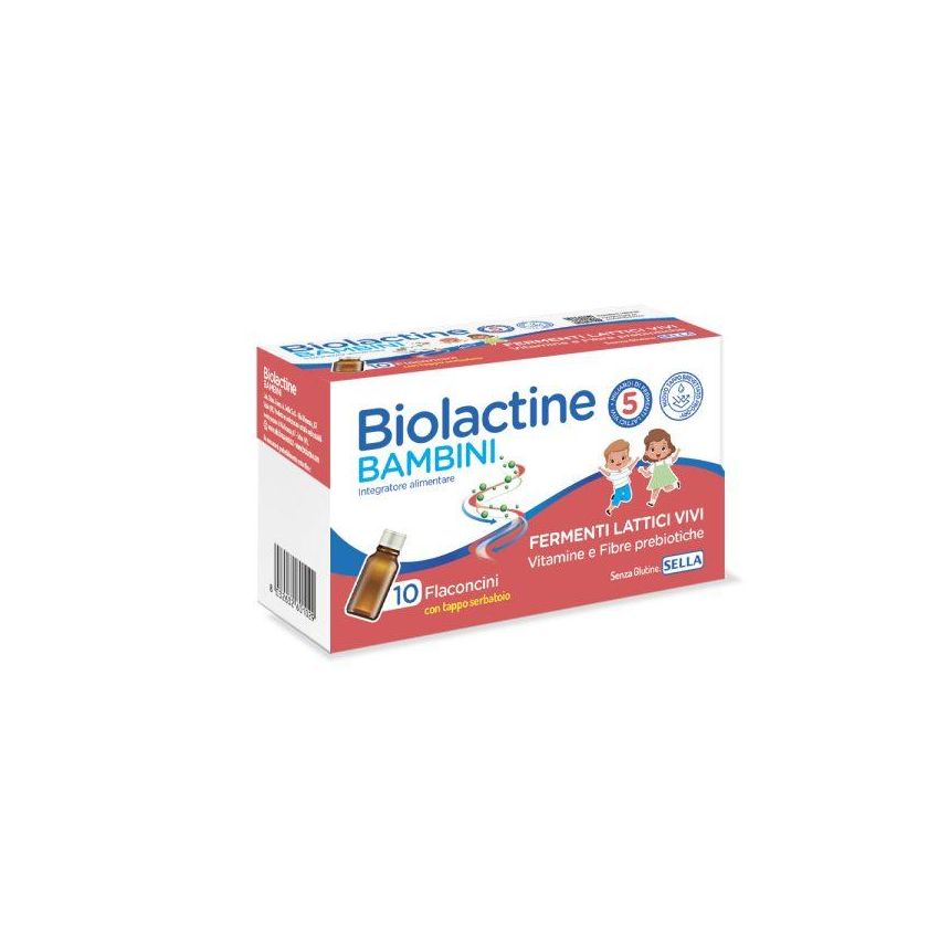 Biolactine Pediatrico: 10 Flaconi da 8ml per Bambini