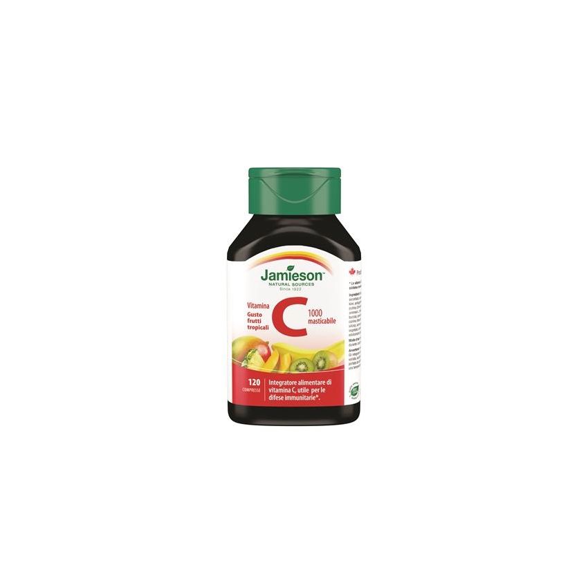 Jamieson Vitamina C 1000 - Sapore di Frutti Tropicali, Confezione da 120 Compresse
