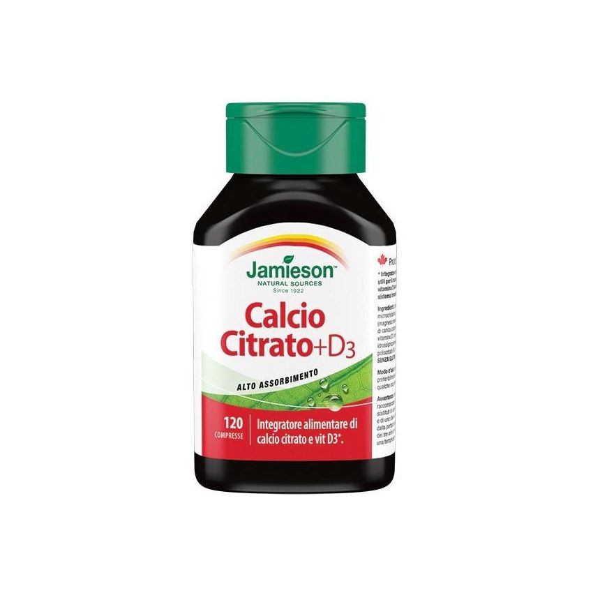 Calcio Citrato + Vitamina D3 di Jamieson - 120 Compresse