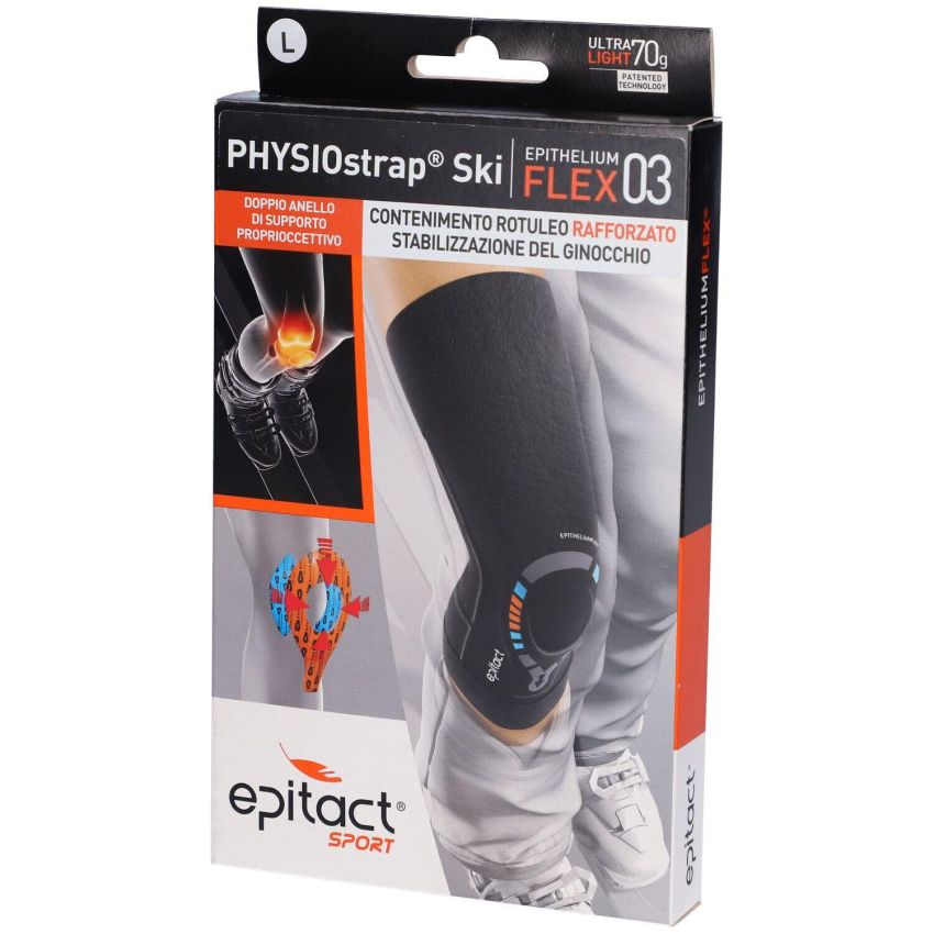 Epitact Sport Physiostrap Ginocchiera per Sci, Taglia L