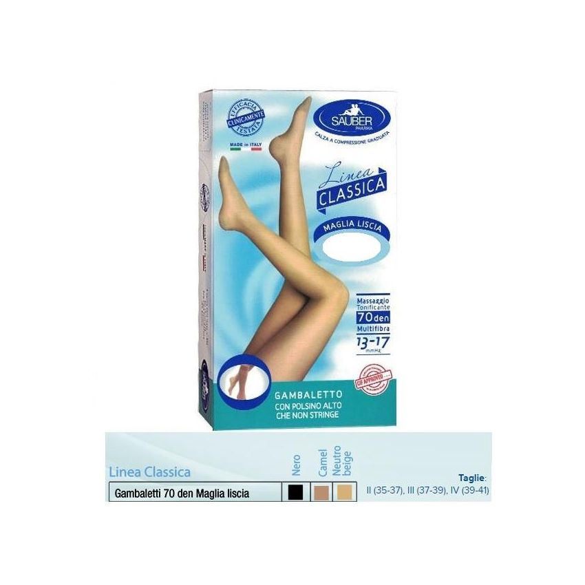 Calzini a Maglia Liscia Sauber Nero 140 Denari, Taglia 3