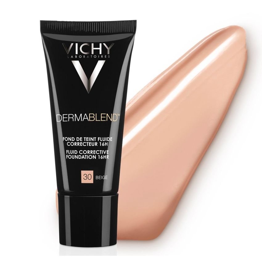Vichy Dermablend Fondotinta Fluido Extra Coprente - SPF 35, 30ml, Tonalit 30