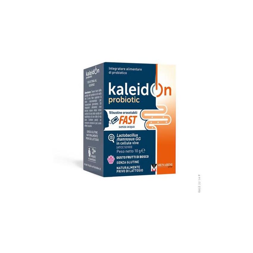 Kaleidon Probiotic Orosolubili - Sapore Frutti di Bosco, 10 Bustine