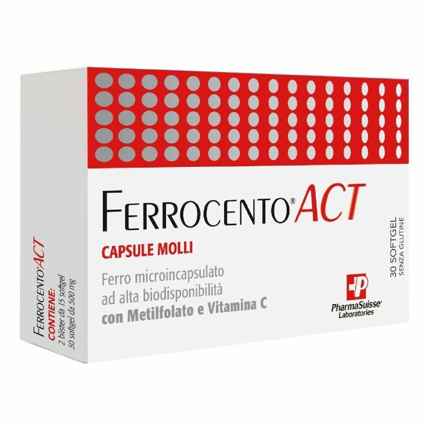 Ferrocento Act - Capsule Molli di Ferro - Confezione da 30