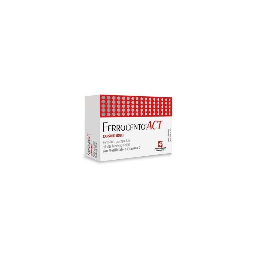 Ferrocento Act - Capsule Molli di Ferro - Confezione da 30