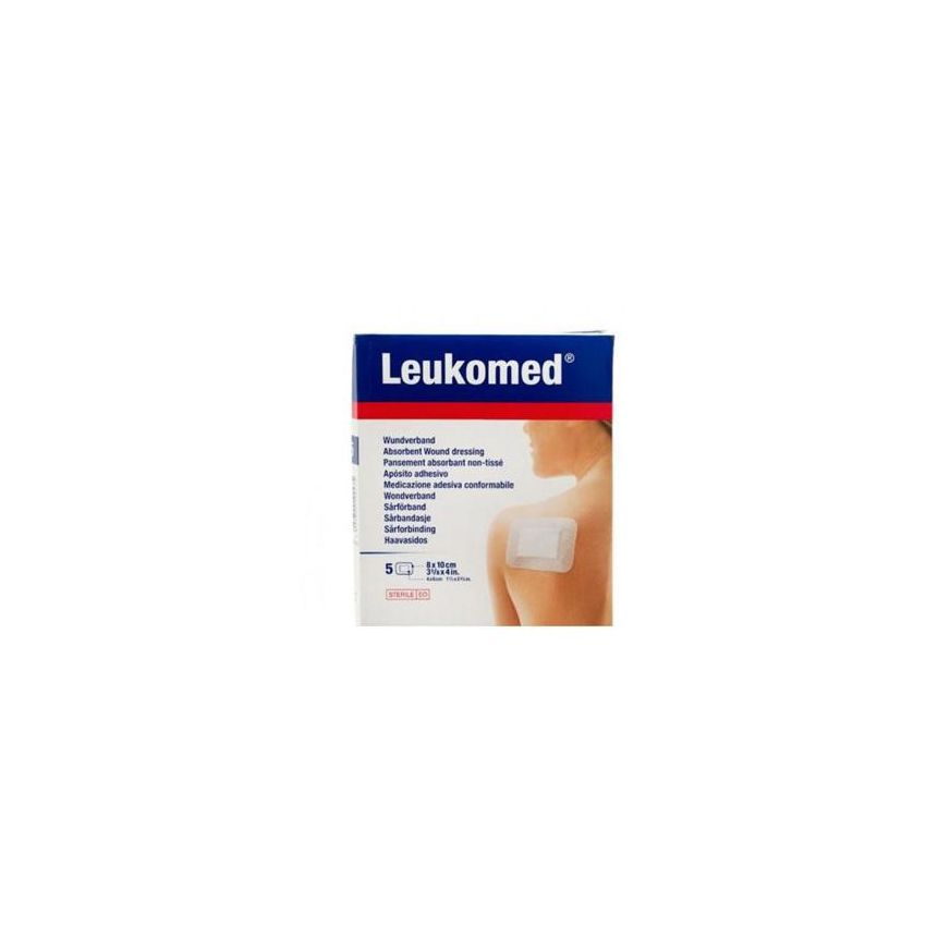 Leukomed Medicazione in Tessuto Non Tessuto, 8x10cm, 5 Pezzi