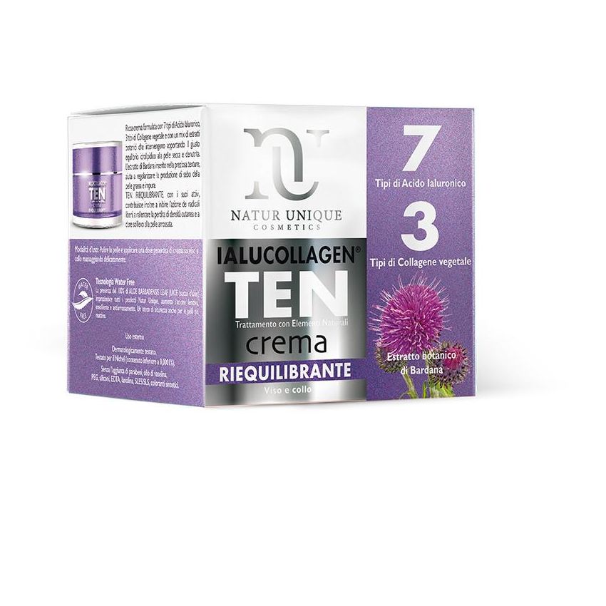 Natur Unique Crema Viso Riequilibrante Ialucollagen Ten 50ml