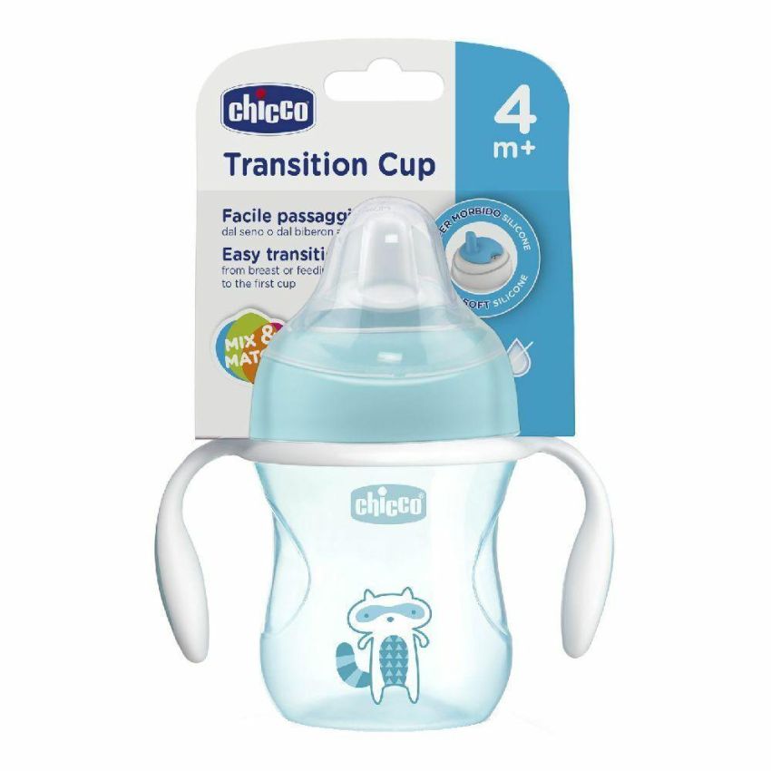 Chicco Tazza di Transizione Azzurra per Bambini da 4 Mesi+
