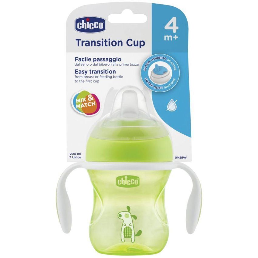 Tazza di Transizione Gialla Chicco 200ml per Bambini dai 4 mesi