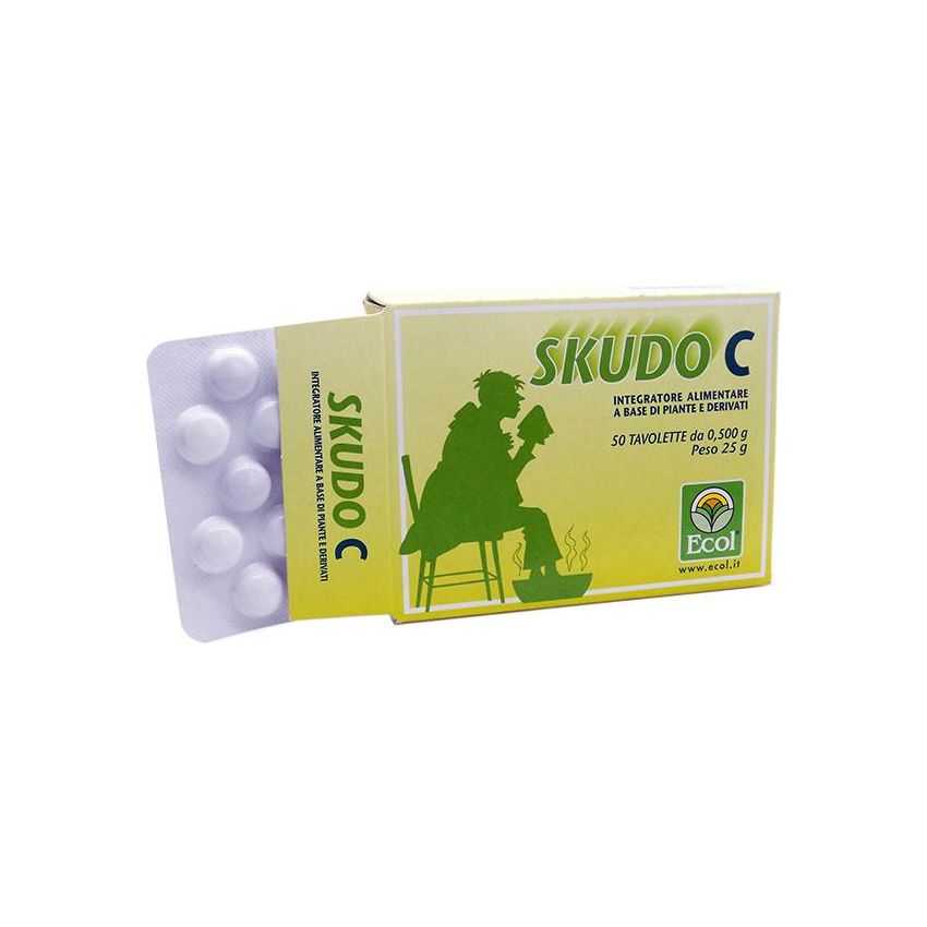 Tavolette Ecol Skudo C da 500mg - Confezione da 50 Pezzi