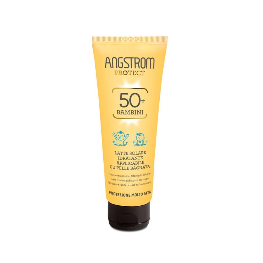 Angstrom Hydraxol Kids - Latte Solare Idratante SPF50+ per Bambini, 250ml
