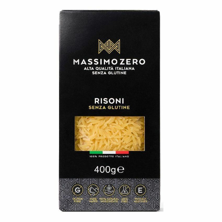 Massimo Zero Risoni Pasta di Alta Qualità, 400g