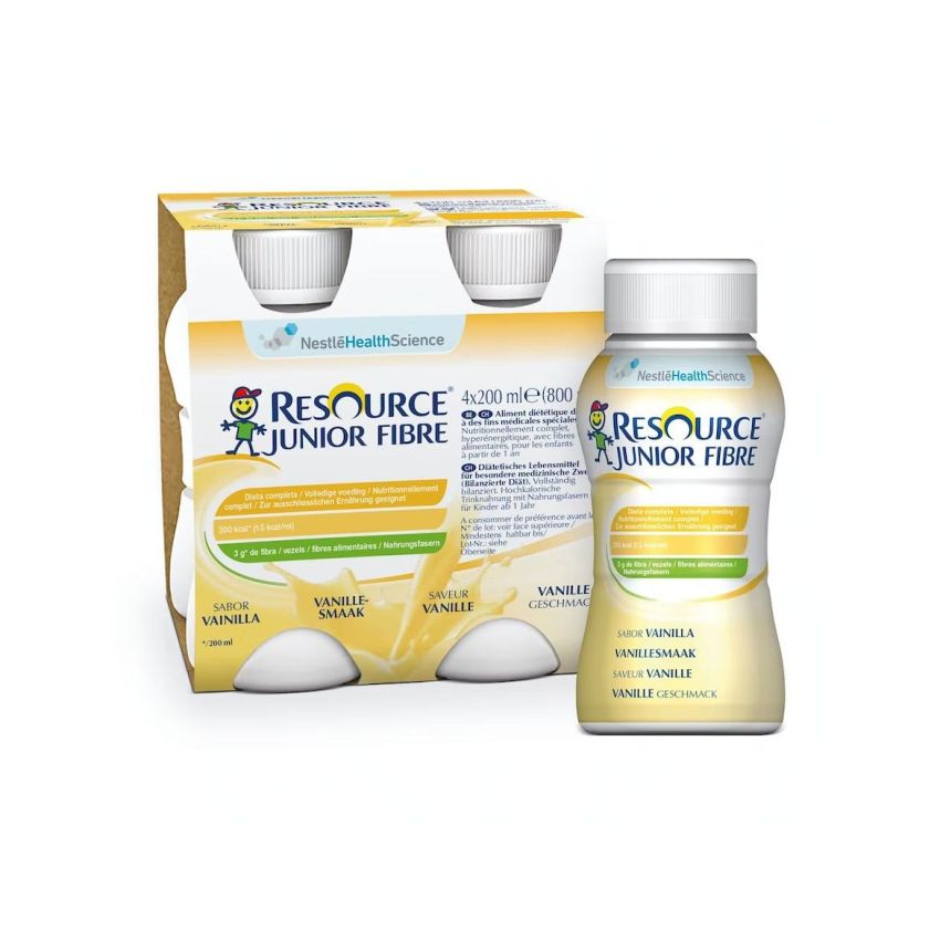 Bevanda Ipercalorica alla Vaniglia Resource Junior Fibre - 4x200ml
