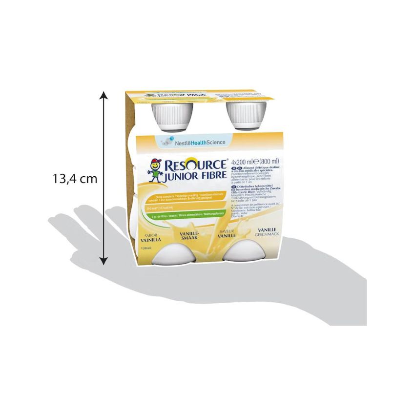 Bevanda Ipercalorica alla Vaniglia Resource Junior Fibre - 4x200ml