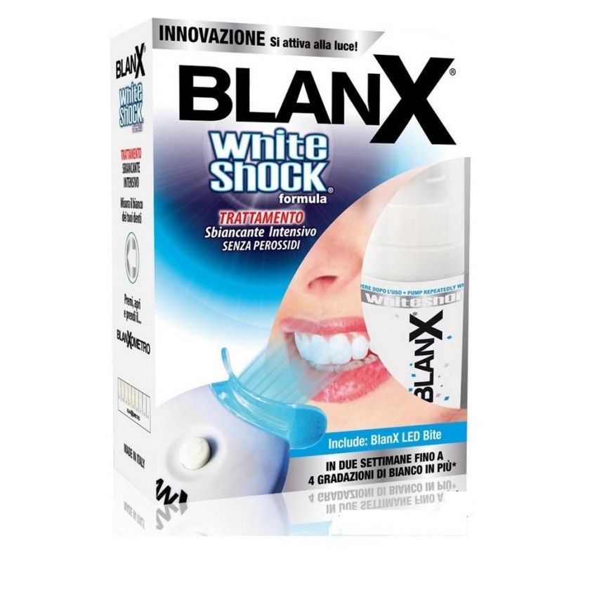 Blanx White Shock Trattamento per Sbiancamento Intenso con Bite