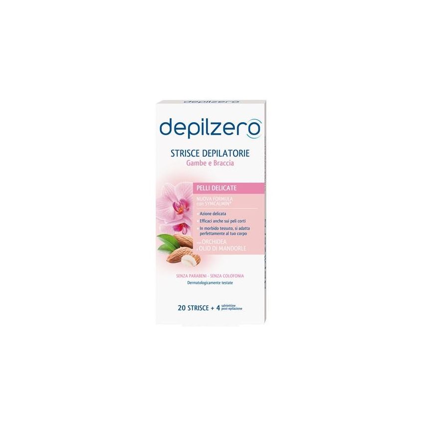 Depilzero Strisce Depilatorie per Gambe e Braccia - Pacco da 20