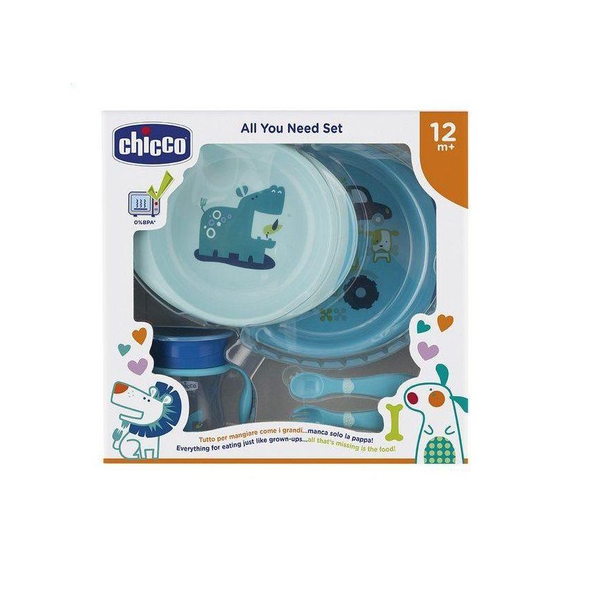 Chicco Set per la Pappa per Bambini da 12 mesi - Edizione Maschietti