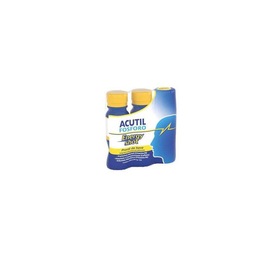 Acutil Fosforo Energy Boost Shot - Pacchetto da 3 x 60ml