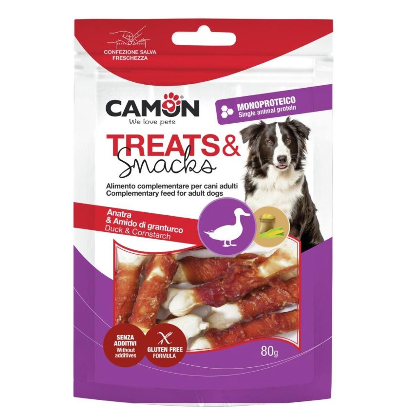 Camon Ossicini Arrotolati con Anatra Per Cani 80g