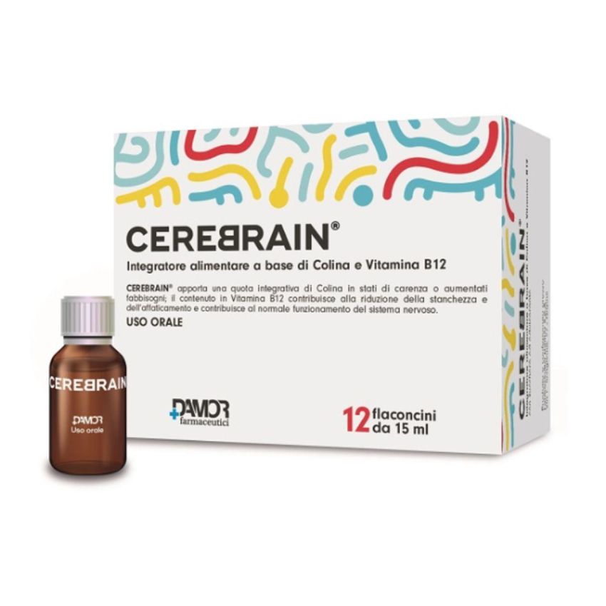 Cerebrain Integratore Cognitivo - Confezione da 12 Flaconcini da 10ml