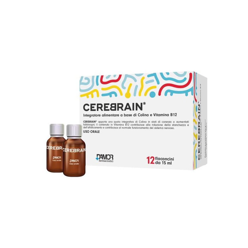Cerebrain Integratore Cognitivo - Confezione da 12 Flaconcini da 10ml