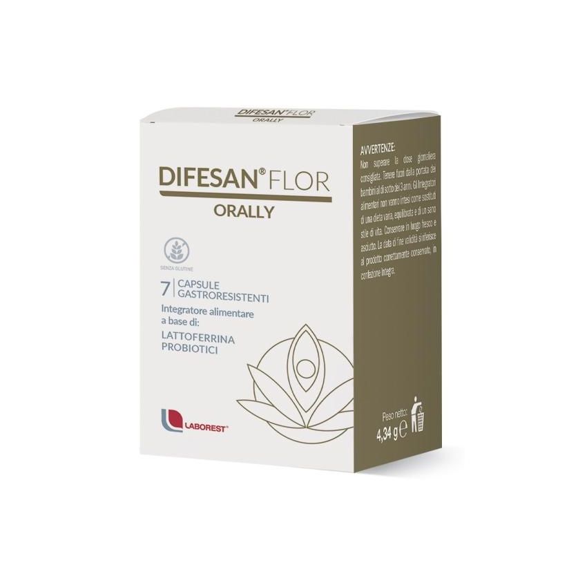 Difesan Flor - Probiotico Orale, Confezione da 7 Capsule