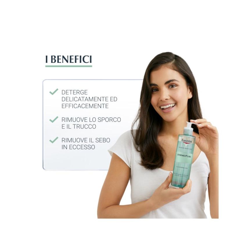 Gel Detergente per il Controllo dell'Olio Eucerin DermoPurifyer - 400ml