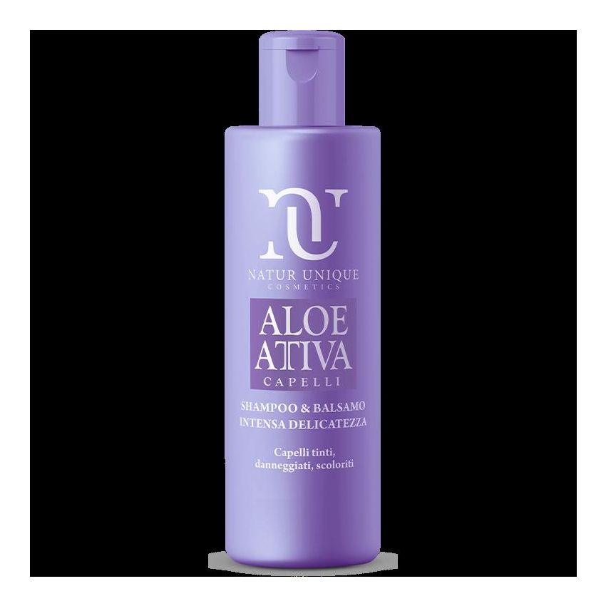 Unique Natur Aloe Active Shampoo e Balsamo per un'Intensa Delicatezza - 250ml
