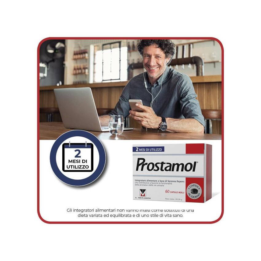 Prostamol Capsule Molli per il Benessere Prostatico, 60 Pezzi