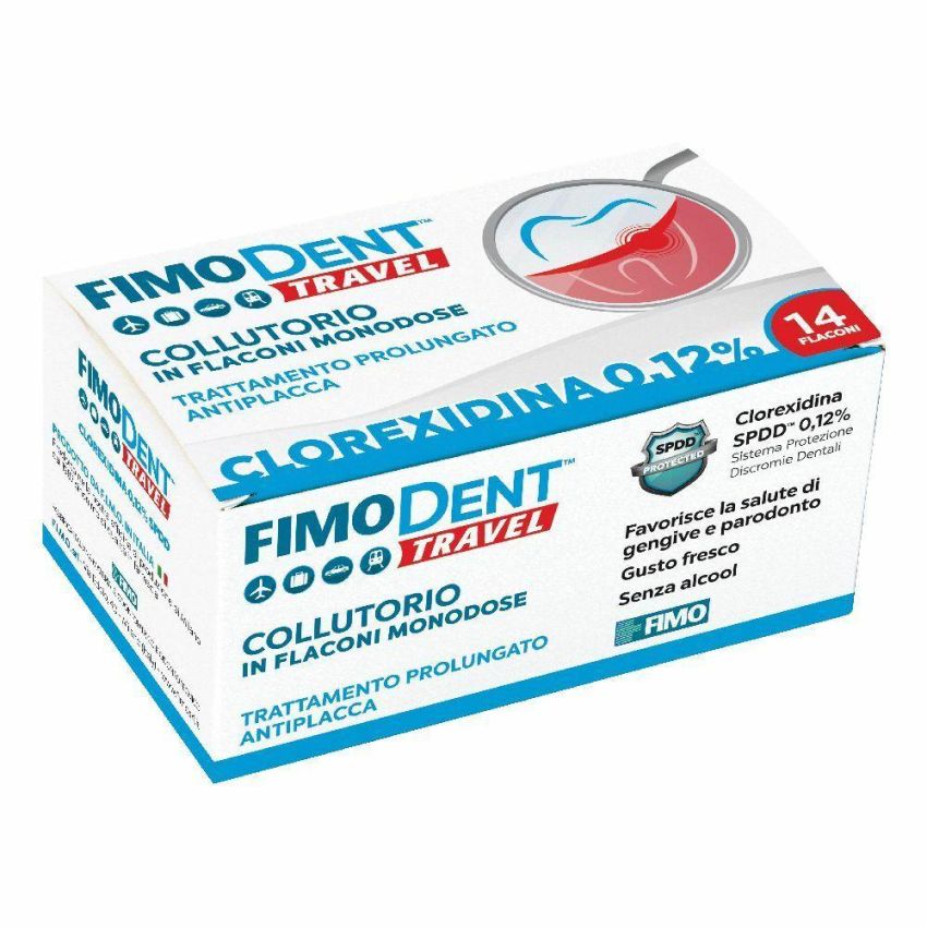 Fimodent Travel Collutorio Monodose 0.12% Clorexidina - 14 Flaconcini