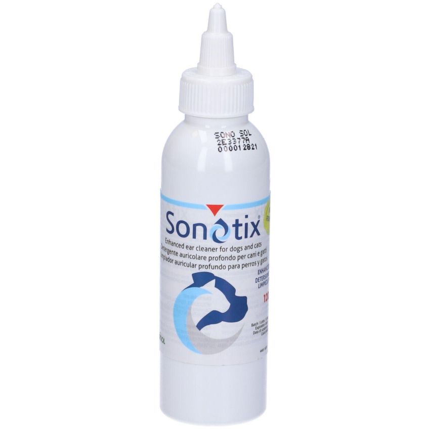 Sonotix Detergente Auricolare Premium per Cani e Gatti, 120ml