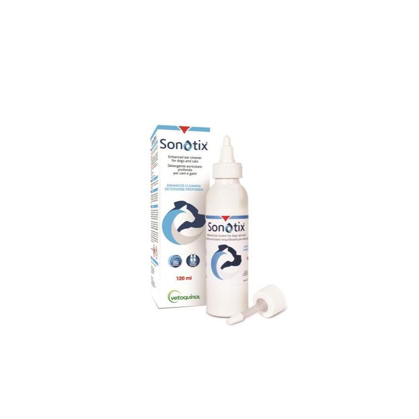 Sonotix Detergente Auricolare Premium per Cani e Gatti, 120ml