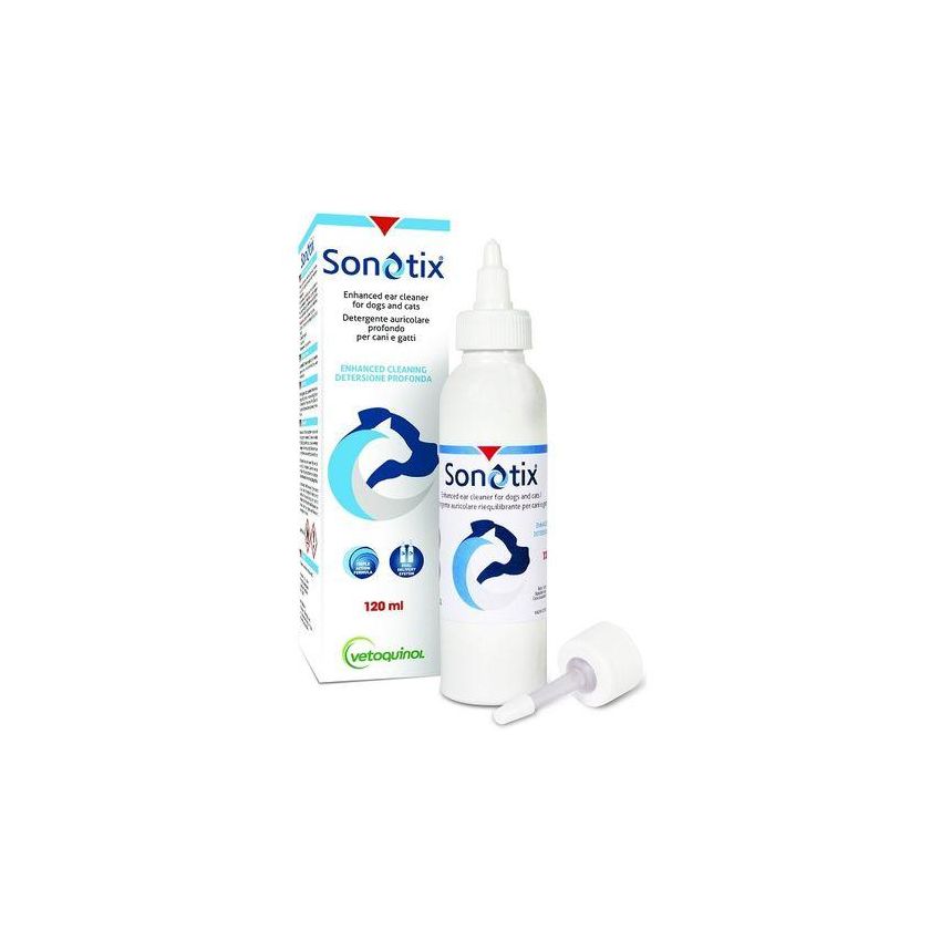 Sonotix Detergente Auricolare Premium per Cani e Gatti, 120ml