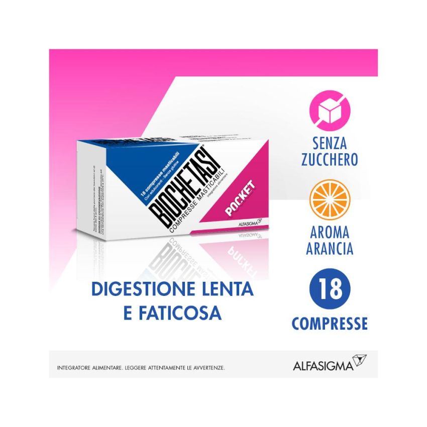 Biochetasi Pocket: 18 Compresse Masticabili Bio-Integratore