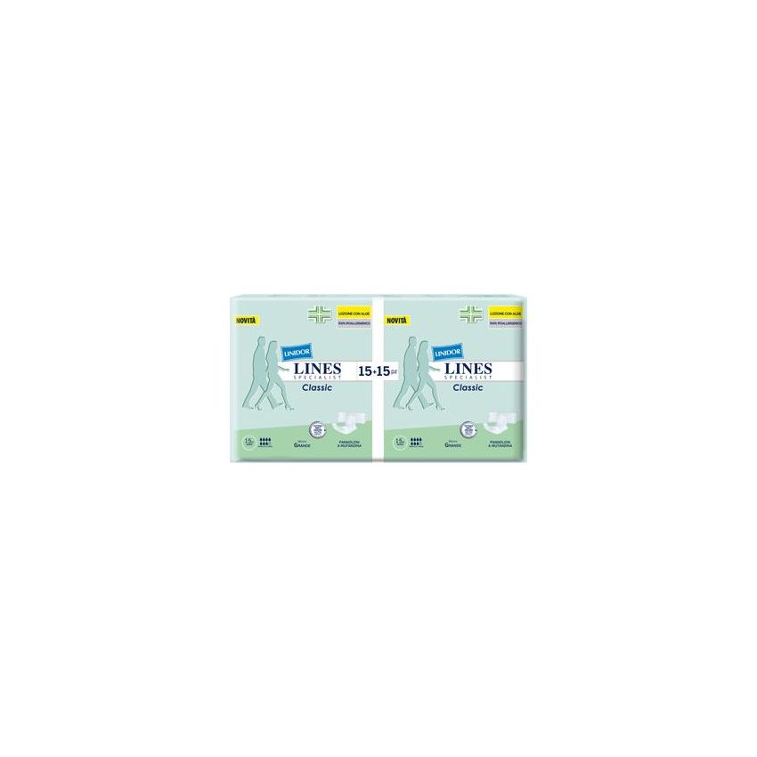 Lines Classic Special Pannolone Mutandina Taglia Grande, 30 Pezzi