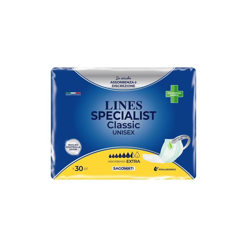 Lines Specialist Classic Extra - Pannolone Sagomato 30 Pezzi