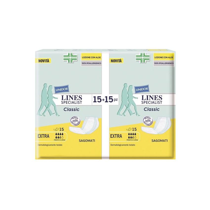 Lines Specialist Classic Extra - Pannolone Sagomato 30 Pezzi