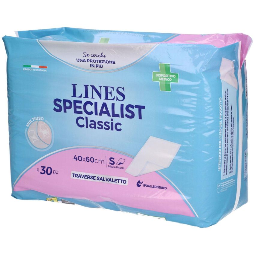 Lines Specialist Classic Traversine per Incontinenza 40x60cm - Confezione da 30 Pezzi