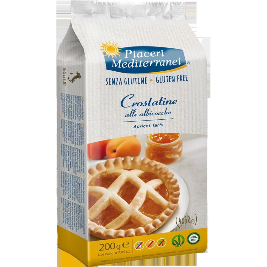 Crostatine all'Albicocca Piaceri Mediterranei - Confezione da 4x50g