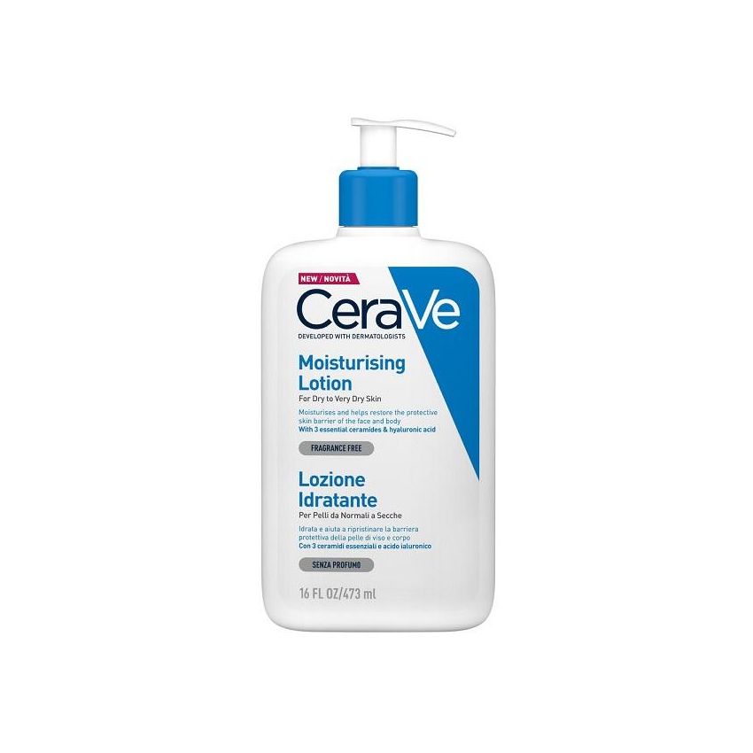 CeraVe Lozione Idratante Corpo per Pelle Secca o Molto Secca, 473ml