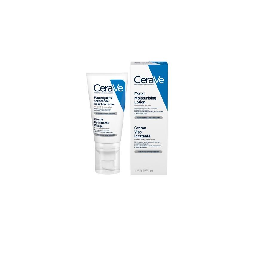 CeraVe Crema Idratante Viso con Acido Ialuronico, 50ml