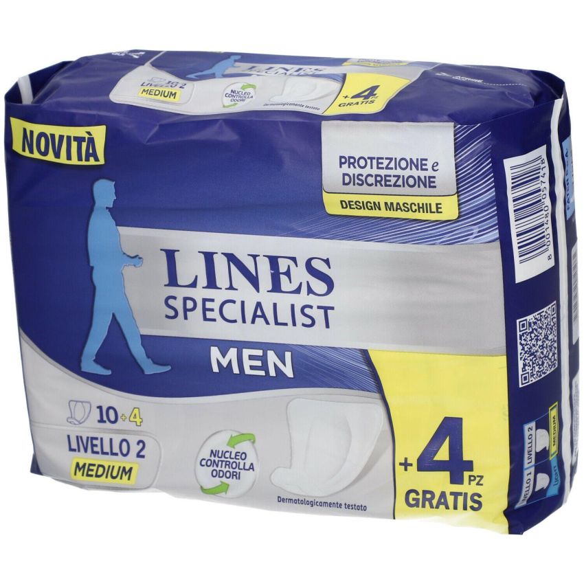 Specialist Men's Absorbent Pads Level 2 - Confezione da 14 pezzi