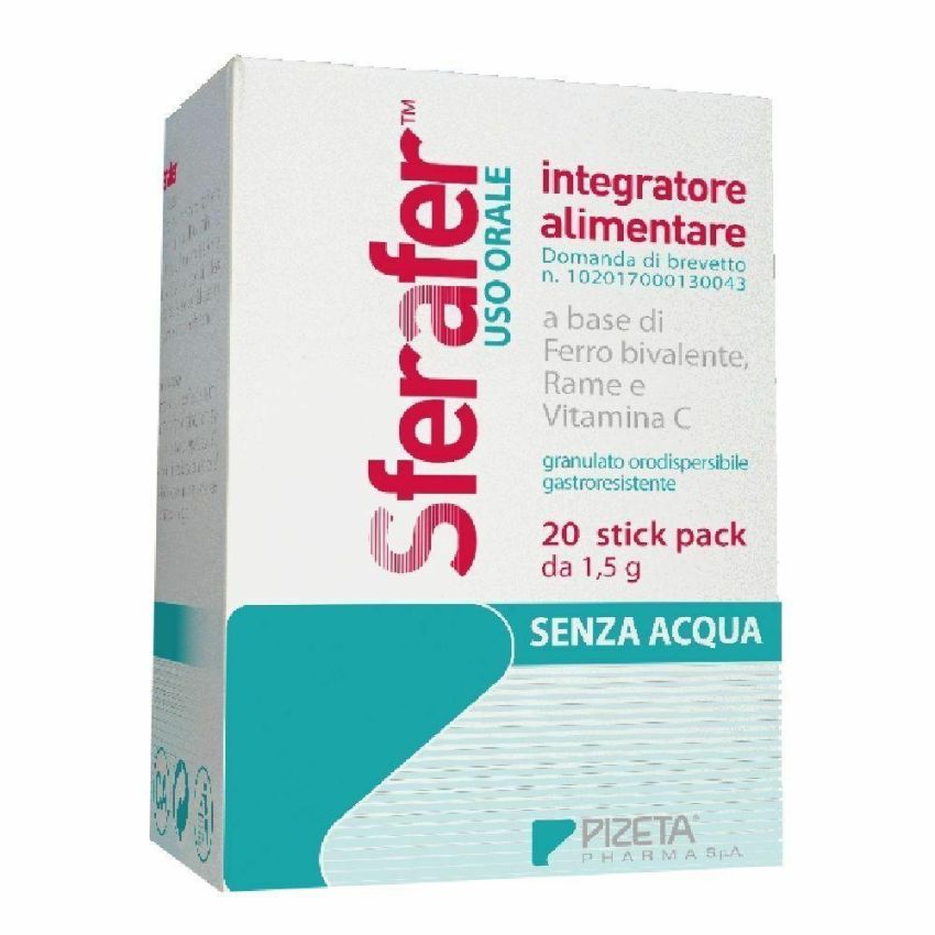 Sferafer - Pacchetto di 20 Stick per Integrazione di Ferro