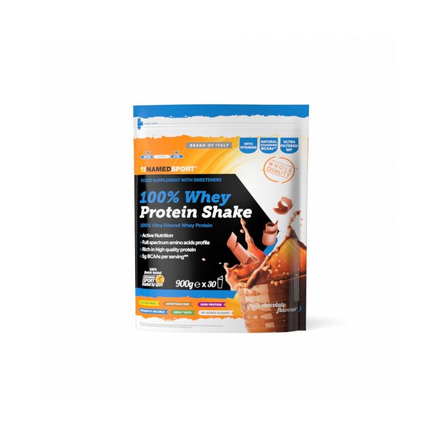 Named Sport 100% Whey Protein Shake, gusto cioccolato al latte, 900g
