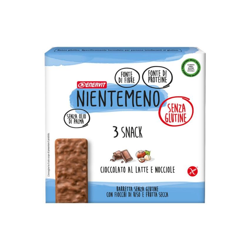 Enervit Nientemeno Barretta Energetica al Cioccolato, Latte e Nocciola - 3x21g