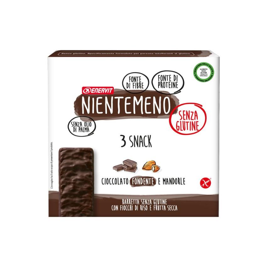 Enervit Barretta Energetica al Cioccolato Fondente e Mandorle - 3 x 21g
