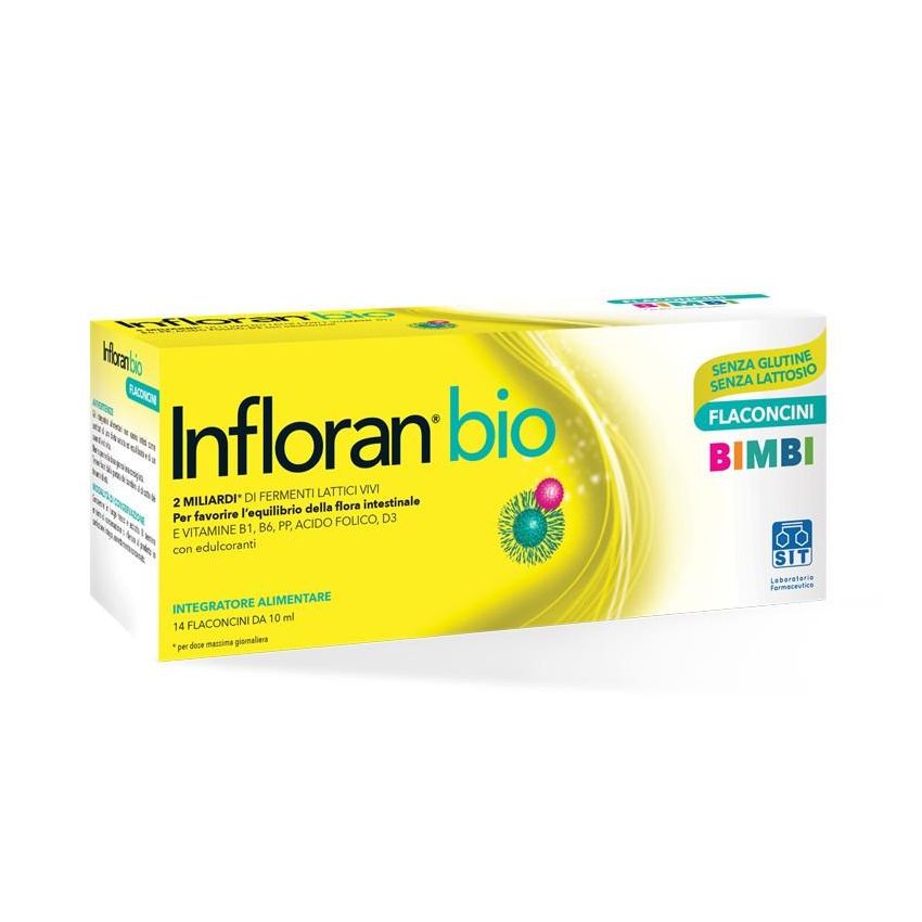 Infloran Bio Bimbi: 14 Flaconcini Probiotici per Bambini
