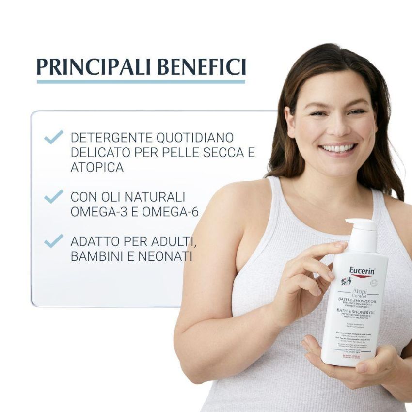 Eucerin AtopiControl Olio Detergente con Pompa da 400ml