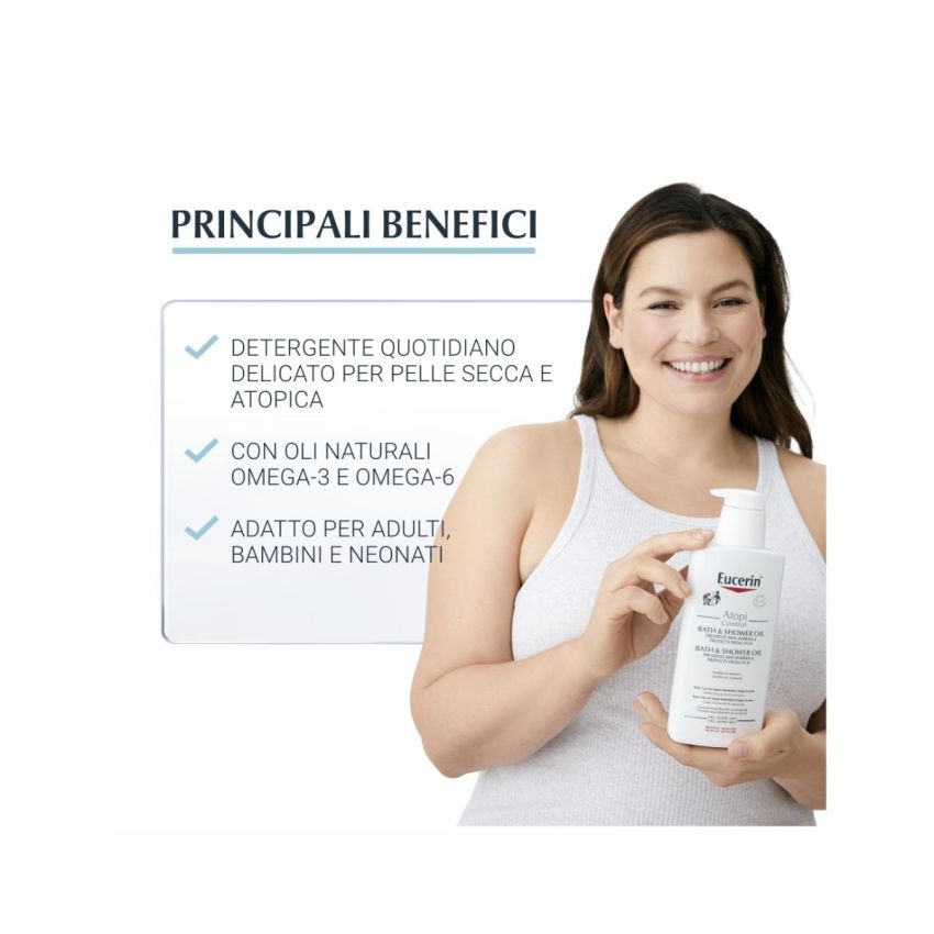 Eucerin AtopiControl Olio Detergente con Pompa da 400ml